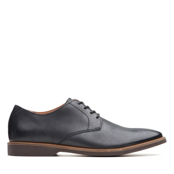 Clarks Mens Atticus Lace Wide Fit Shoes Black | CA-4705168